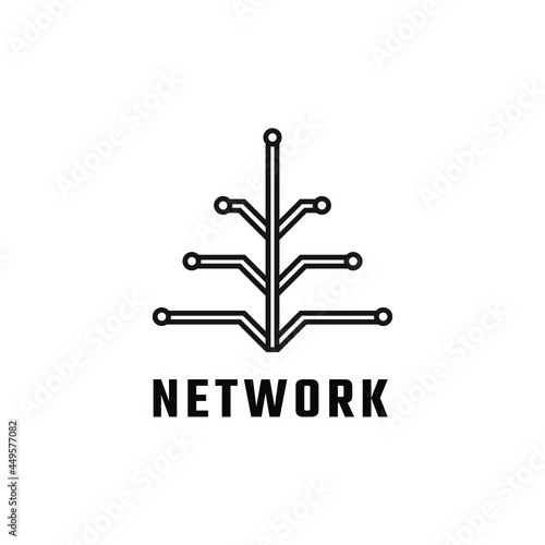 Logo Vector Triangle Networking Connection Digital Web Data Template