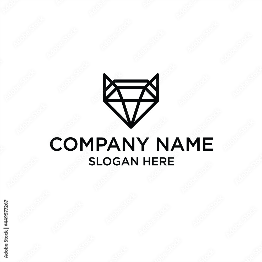 Fototapeta premium logo wolf / vector wolf / icon wolf