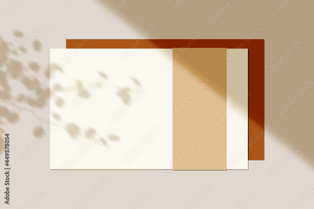 Blank sheet with nature shadow overlay.
Mockup, Blank sheet with nature shadow overlay.
Mockup,