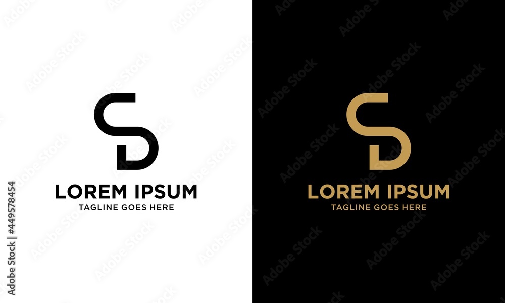 Letter CD Logo Design, Creative Minimal CD Monogram In Black and Gold Color Letter CD Logo Design, Creative Minimal CD Monogram In Black and Gold Color