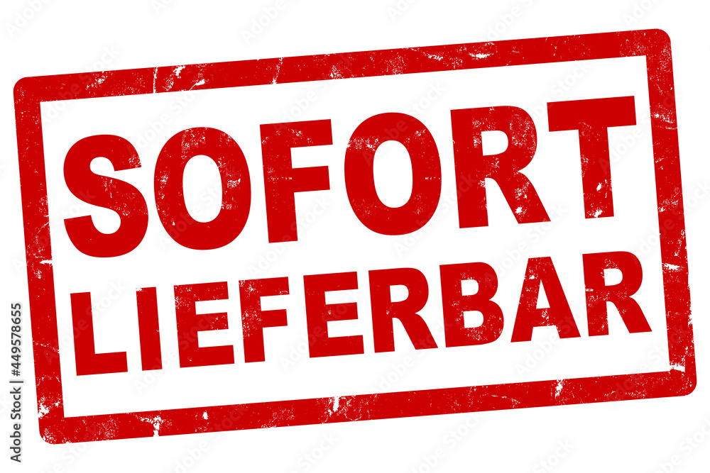 nlsb1572 NewLongStampBanner nlsb - german label / banner - Lagerhaltung - Stempel Aufschrift: SOFORT LIEFERBAR . red rubber stamp - Vorlage 1komma5zu1 g10663