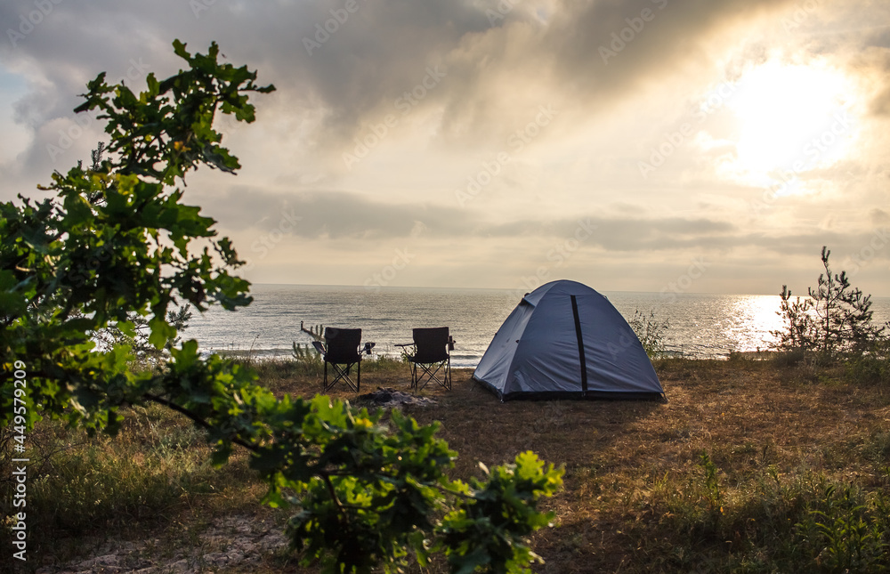 Namiot z widokiem na morze
Półwysep Helski 
Mierzeja Helska
lato 2021
