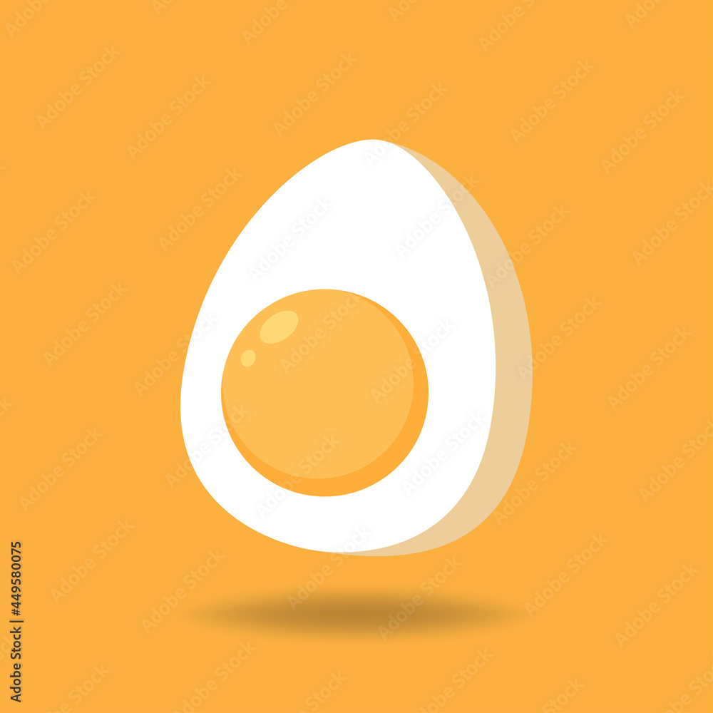 Boiled egg vector. wallpaper. symbol. logo Boiled egg vector. wallpaper. symbol. logo