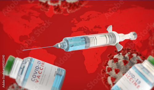 Covid-19 Vaccine syringe 3d...