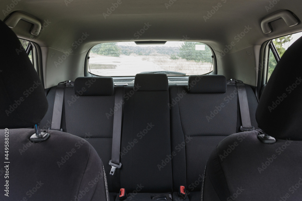 Back passenger seats. Car interior Back passenger seats. Car interior