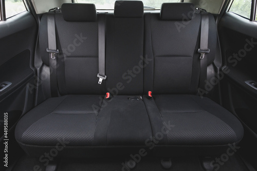 Back passenger seats. Car interior