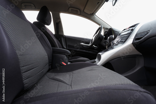 Car interior view of the passanger front seat