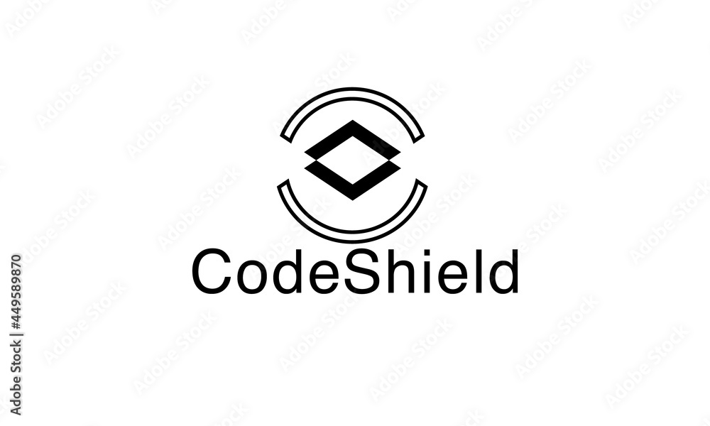 Premium vector logo Shield and code symbol, programming Premium vector logo Shield and code symbol, programming