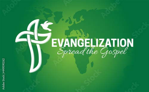 Evangelization  - Spread the Gospel Banner Illustration