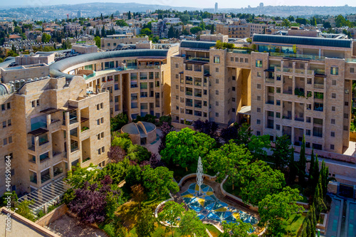 veiw on a new modern residential neighborhood behind the YMCA from tower of YMCA photo