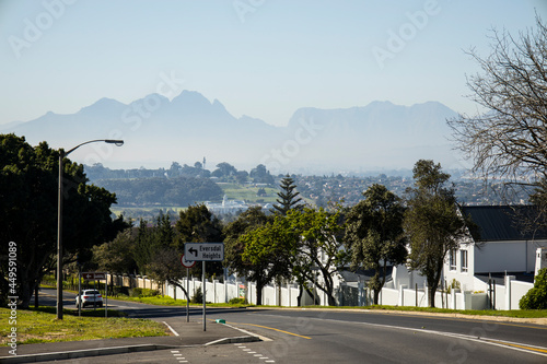 A view over Durbanville near Cape Town showing serious air pollution
 photo