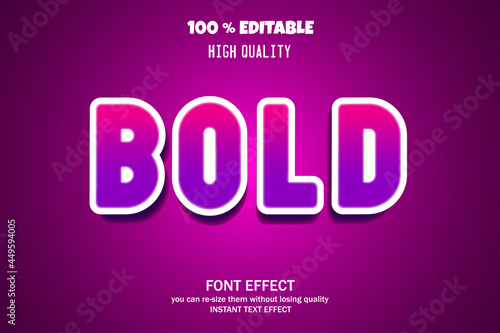 Modern 3D font and alphabet for poster, editable font