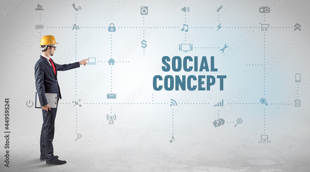 Engineer working on a new social media Engineer working on a new social media