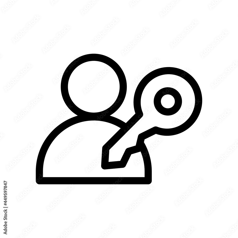 key person icon illustration vector graphic