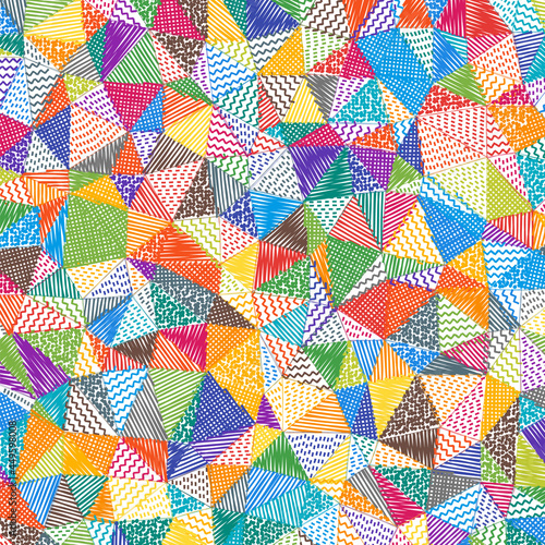Low poly sketch background. Attractive square pattern. Captivating abstract background. Vector illustration.