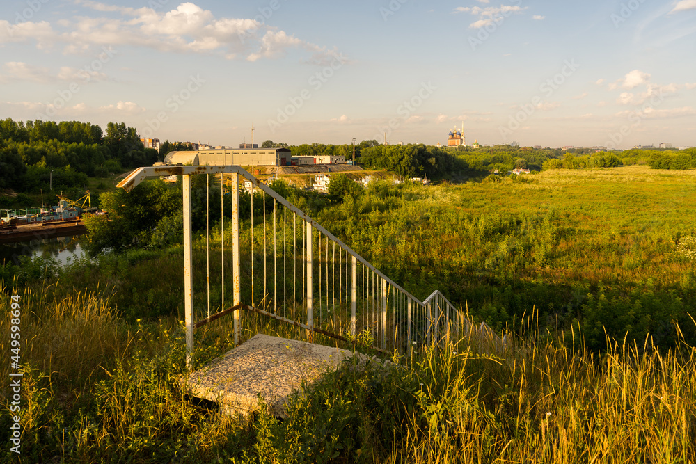 bridge over river in the morning