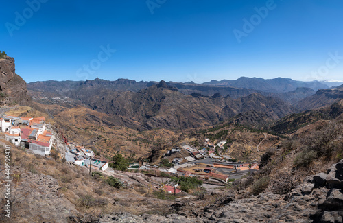 panoramic view of Artenara. Gran Canaria . Spain