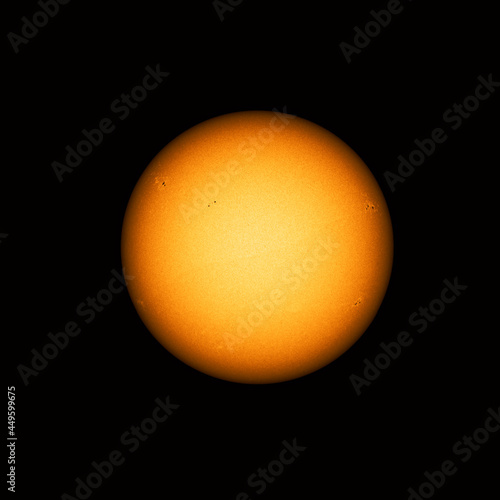 The surface on the sun disc, telescope view