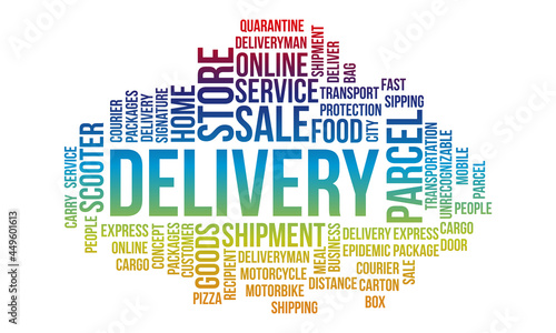 Business Concept Background, Delivery Word Cloud Design