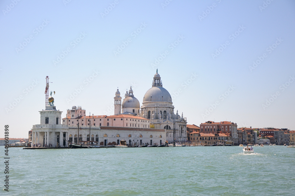 The Basilica Di Santa Maria Della Salute view From Grand Canal, Venice, Italy.