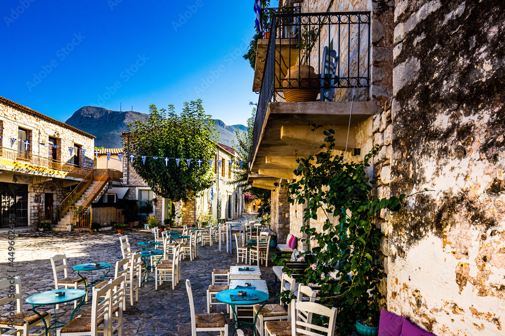 Areopoli, the traditional village of Mani in Peloponnese Greece