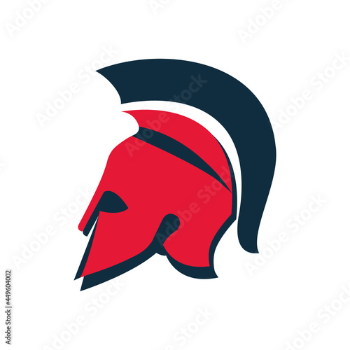 Vector helmet of ancient warrior on a white background. EPS 10.