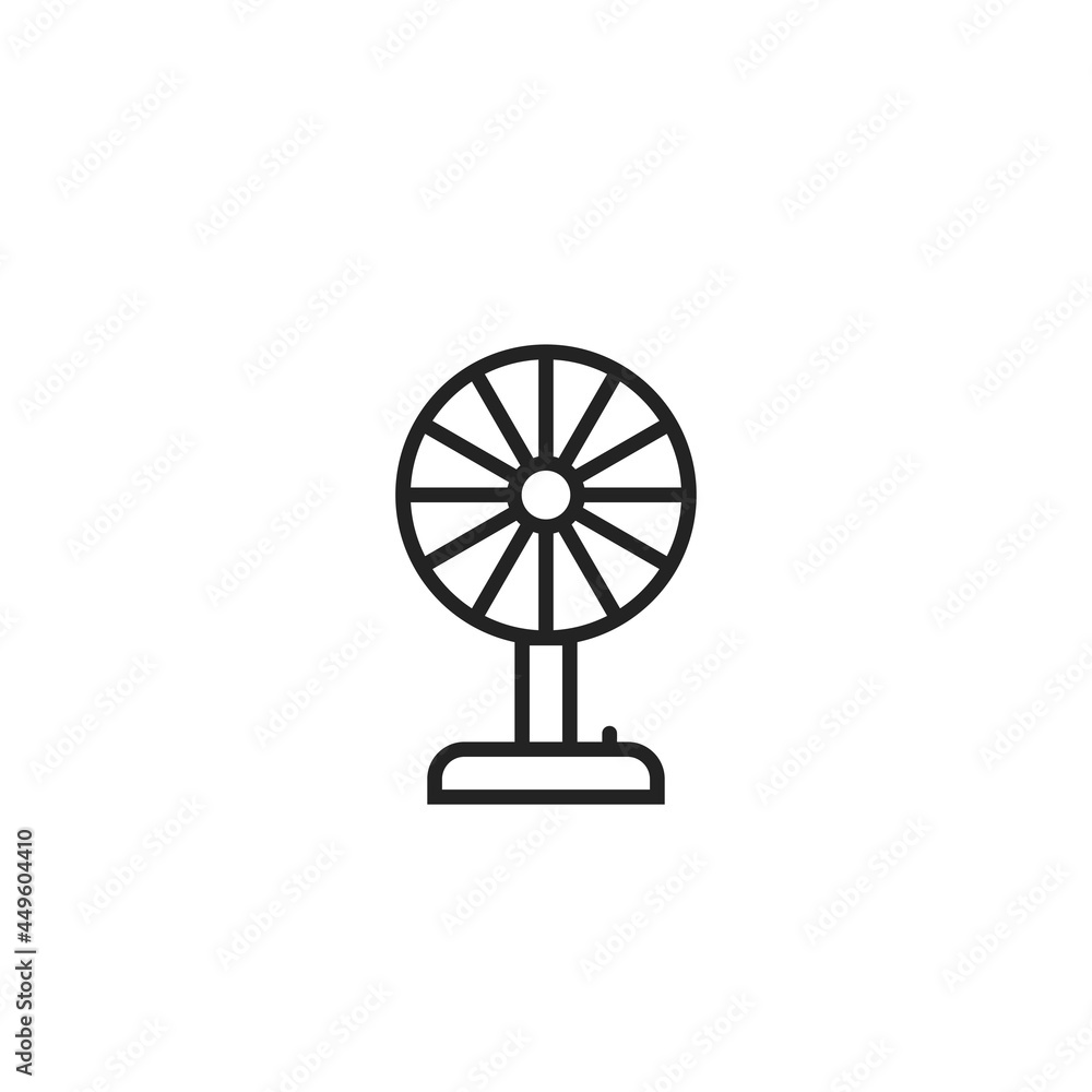 fan line icon. household electrical appliance. isolated vector image fan line icon. household electrical appliance. isolated vector image