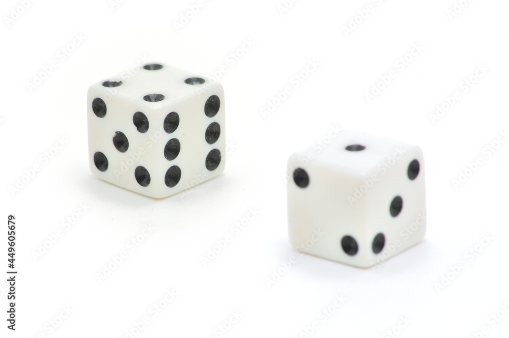 Playing cubes on a white background Playing cubes on a white background