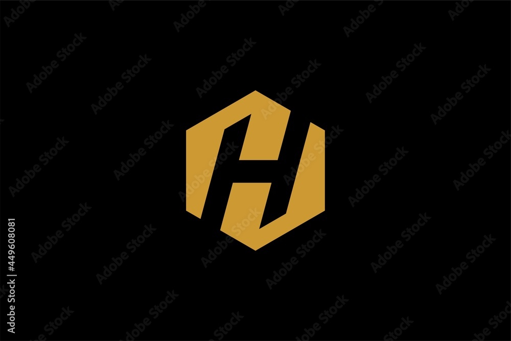 Letter H shield logo design vector. Monogram H type abstract symbol. Letter H shield logo design vector. Monogram H type abstract symbol.