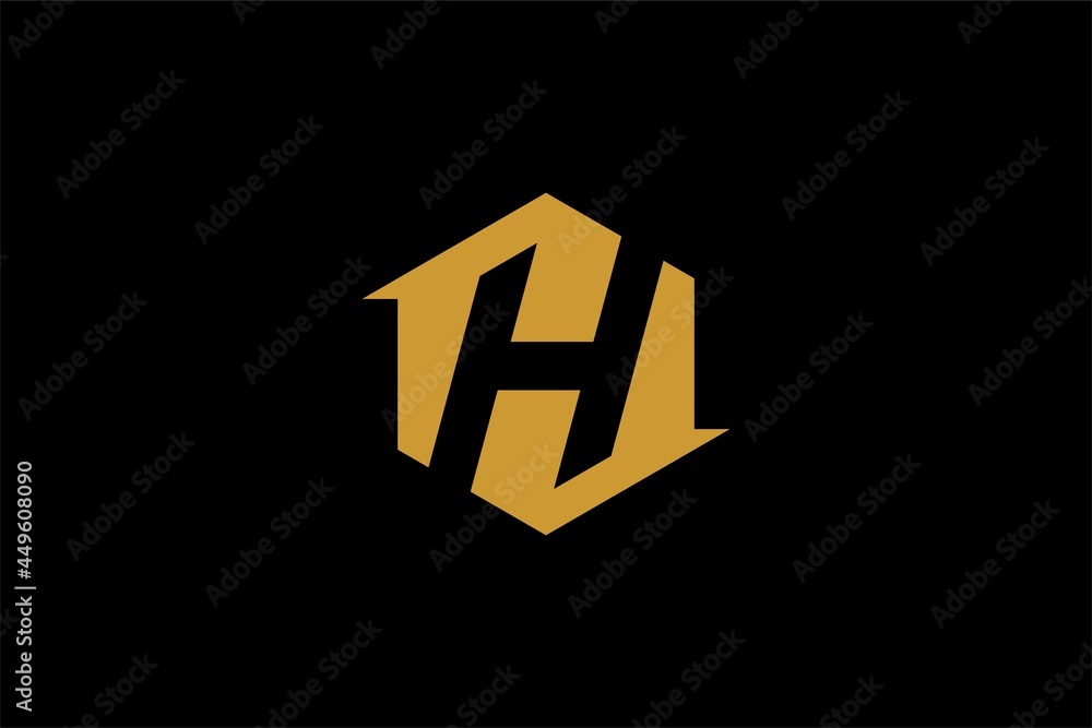 Letter H shield logo design vector. Monogram H type abstract symbol. Letter H shield logo design vector. Monogram H type abstract symbol.
