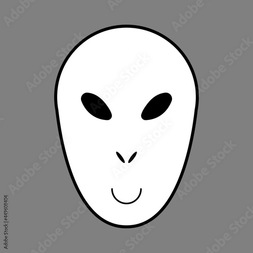Alien face mask icon sign symbol