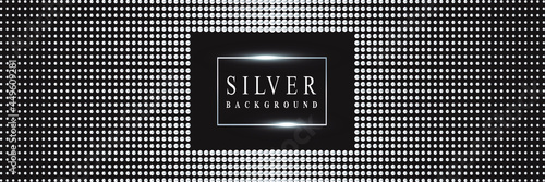 Silver luxury background with beads. Vector illustration.