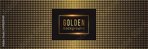 Golden luxury background with beads. Vector illustration.