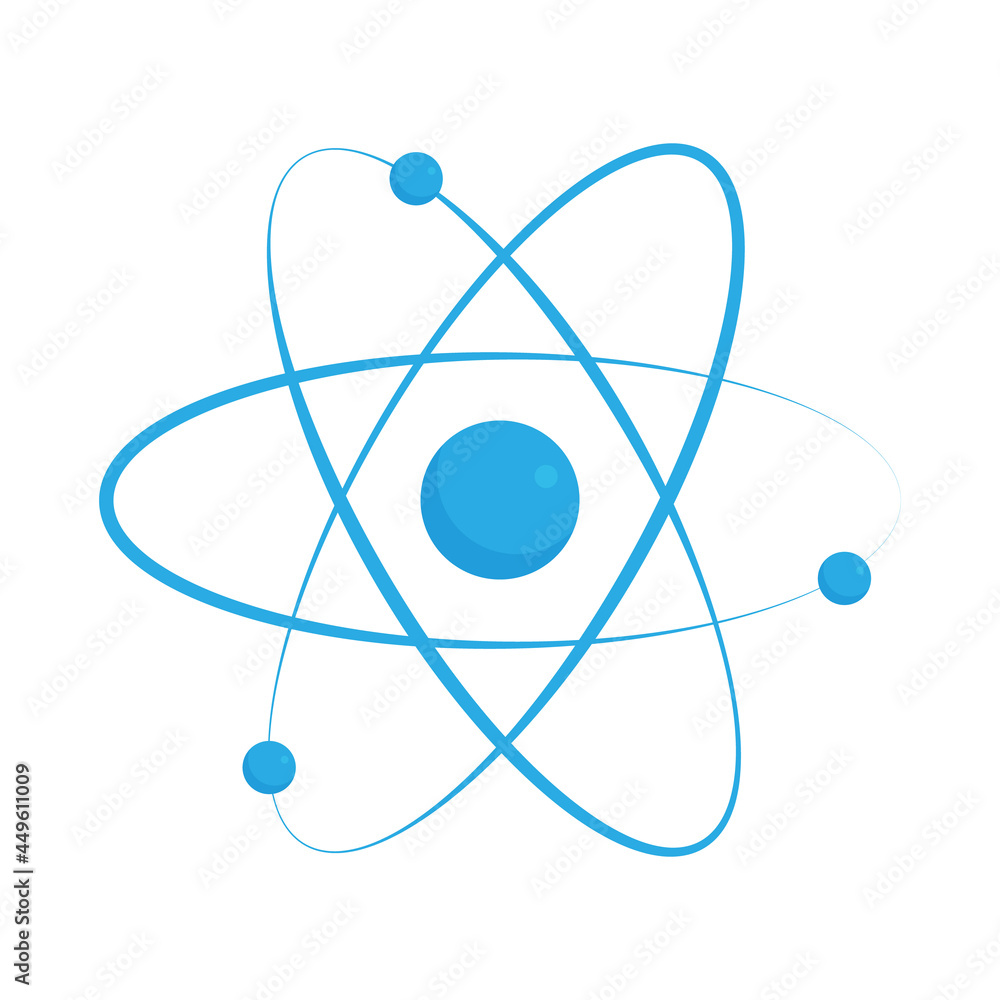 Atom icon isolated on white background Atom icon isolated on white background