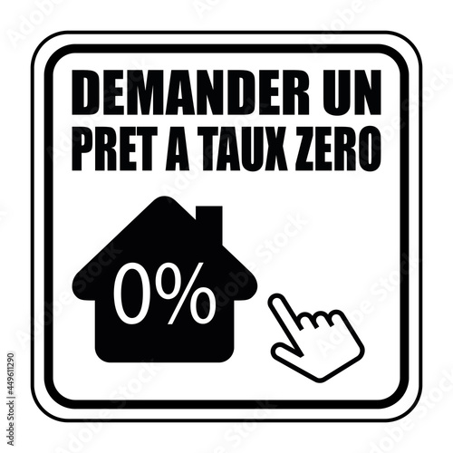 Logo demander un prêt à taux zéro.