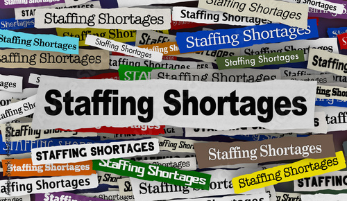 Staffing Shortages News Headlines Fill Open Jobs Find Employees 3d Illustration