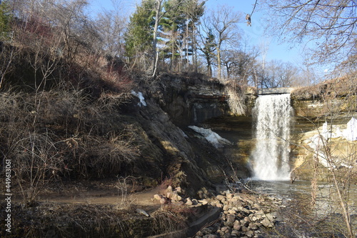 Minnehaha Falls in the Highland Park Area of Saint Paul Minnesota