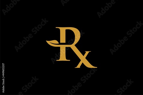 Rx pharmacy icon design. Health logo design.