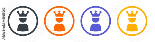 Tableau sur toile Crown king icon. Royal symbol. Prince icon vector illustration.