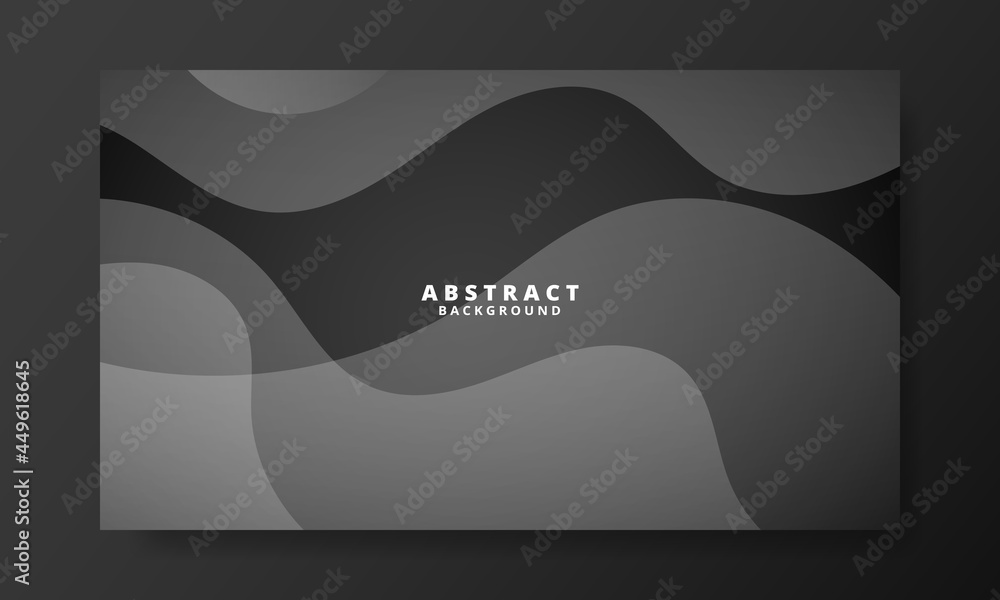 Abstract Black geometric background. Modern background design. Liquid color. Fluid shapes composition. Fit for presentation design. website, basis for banners, wallpapers, brochure, posters