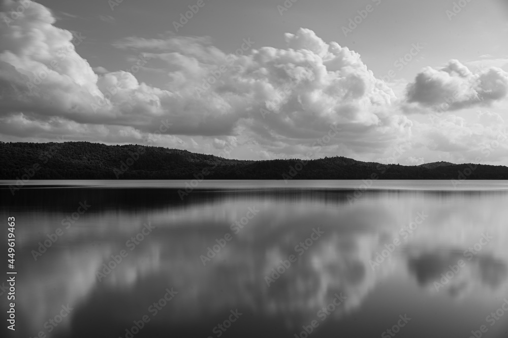 Fototapeta premium A large lake on a cloudy, summers day