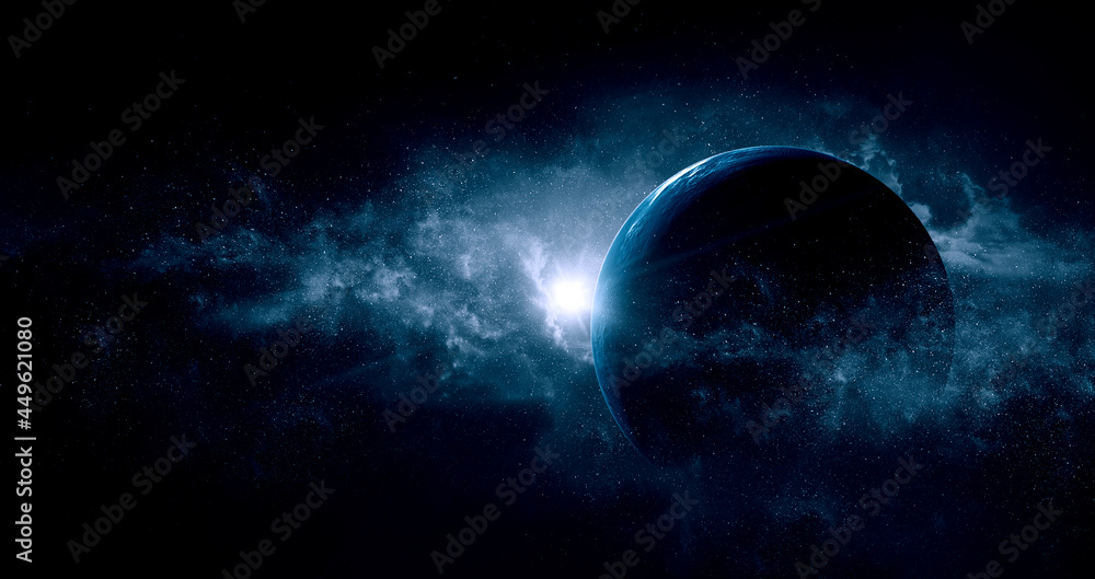 Fototapeta premium Image of outer space. . Mixed media