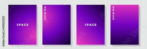 modern cover template design set collection purple gradation style effect colorful background vector
