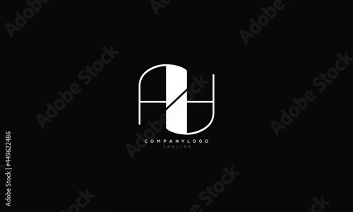 AA, Abstract initial monogram letter alphabet logo design