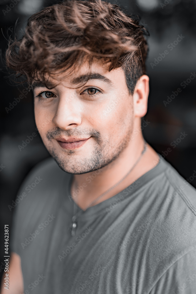 Fototapeta premium Handsome guy posing in the street