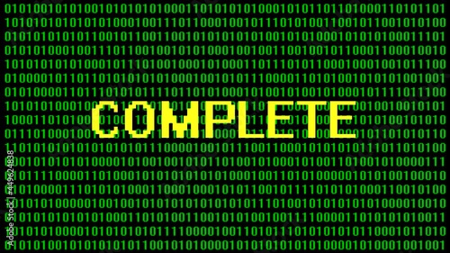 password is complete, binary digit processing