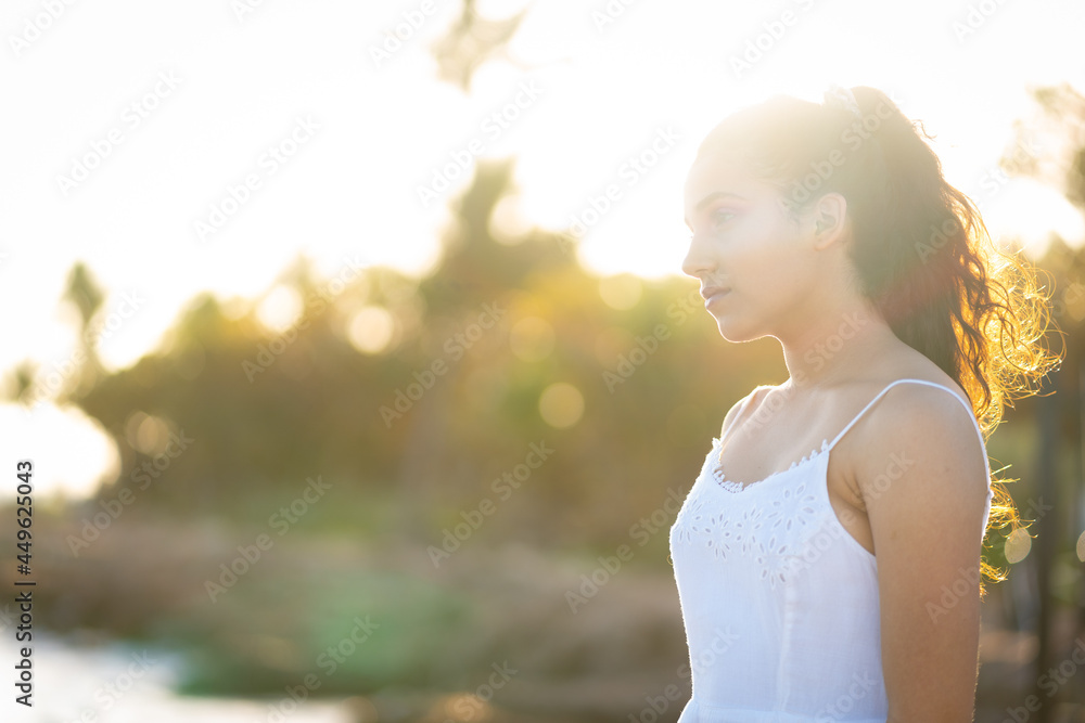 girl in the forest on summer girl in the forest on summer