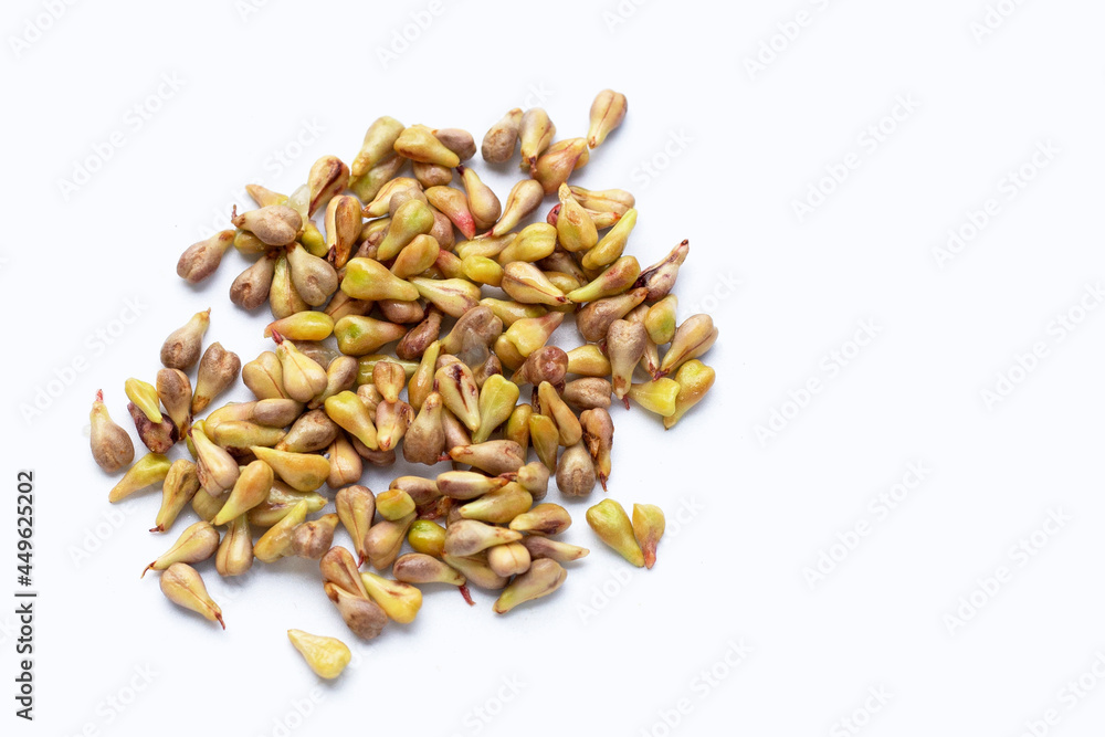 Grape seeds on white background. Grape seeds on white background.