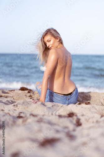Gorgeous girl in the beach