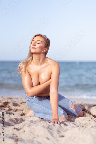 Gorgeous girl in the beach